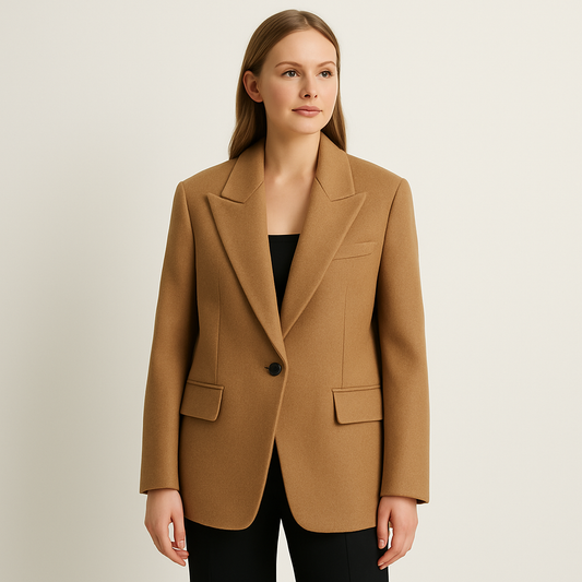 Oversize Camelblazer aus Wollmix